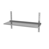 Hendi verstelbare enkele wandplank met 2 beugels, 1200x300x(H)600mm
