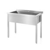 Hendi enkele spoeltafel - gelast, Profi Line, 1000x600x(H)850mm