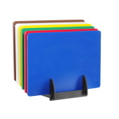 Hendi set van 6 HACCP snijplanken met rek