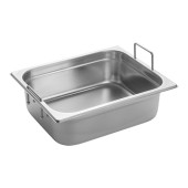 RVS gastronorm bak met greep 1/2 GN - 100 mm