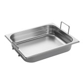 RVS gastronorm bak met greep 1/2 GN - 65 mm