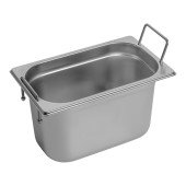 RVS gastronorm bak met greep 1/4 GN - 150 mm