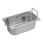 RVS gastronorm bak met greep 1/4 GN - 100 mm