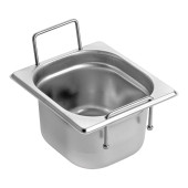 RVS gastronorm bak met greep 1/6 GN - 100 mm