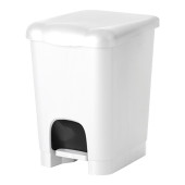 Pedaalemmer kunststof 20 liter wit