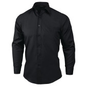 Uniform Works unisex overhemd lange mouw zwart