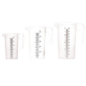 Pro-Measures polypropyleen maatkannen set - 250ml, 500ml & 1L