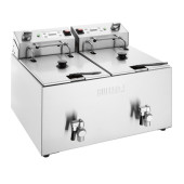 Buffalo 600-serie elektrische friteuse met dubbele tank, 2 x 8 liter