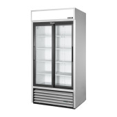 True merchandising koelkast met 2 glazen schuifdeuren - 636L -  alu