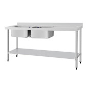 Vogue spoeltafel dubbele spoelbak