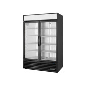 True merchandising vrieskast met 2 glazen deuren - 1388L - zwart