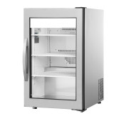True tafelmodel koelkast met glazen deur - 155L - alu