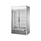 True merchandising koelkast met 2 glazen deuren - 1217L - alu