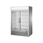 True merchandising vrieskast met 2 glazen deuren - 1388L - alu