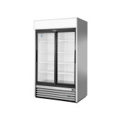 True merchandising koelkast met 2 glazen schuifdeuren - 1160L - zwart