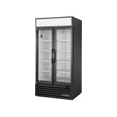 True merchandising koelkast met 2 glazen deuren - 991L - zwart
