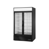 True merchandising koelkast met 2 glazen deuren - 1217L - zwart