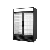 True merchandising koelkast met 2 glazen deuren - 1388L - zwart