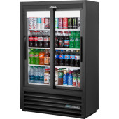 True koelkast met 2 glazen schuifdeuren, laag en ondiep model - 329L