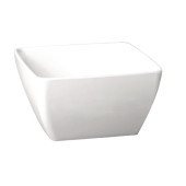 Vierkante melamine kom Pure 12,5cm wit