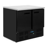 Polar G-Series 2-deurs koelwerkbank zwart - 257 liter - PG022