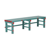 REA Kunststof zitbank - 2000x400x450mm - Groen