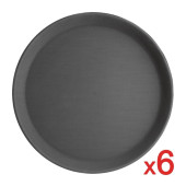 Olympia Bulk koop 6 kristallon polypropyleen ronde antislipdienbladen (6 Stuks)