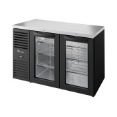True barkoelkast met 2 glazen deuren - 480L - zwart