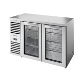 True barkoelkast met 2 glazen deuren - 480L - RVS