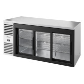 True RVS barkoelkast - 3 glazen schuifdeuren - 660L