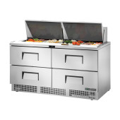 True saladette met 4 lades (24x 1/6 GN) - 623L