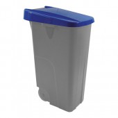 Afvalcontainer - verrijdbaar - 600090, blauw - 110 liter, afm. 420x570x880 mm. (bxdxh)
