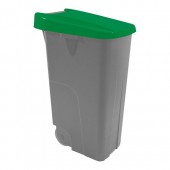 Afvalcontainer - verrijdbaar - 600091, groen - 110 liter, afm. 420x570x880 mm. (bxdxh)