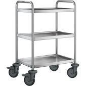 B.PRO Wagen met 4 zwenkwielen&ndash;kunststof, 2 met rem