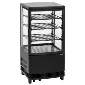 Bartscher mini-koelvitrine 64l2t zwart
