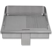 Berner inbouw braadpan 1/2 ribbel 13,4 kW 2 zones 800mm Speed