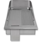 Berner inbouw braadpan 1/2 ribbel 6 kW 1 zone 400mm Mega
