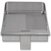 Berner inbouw braadpan 1/2 ribbel 7,5 kW 2 zones 600mm