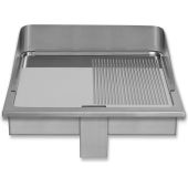 Berner inbouw braadpan chroom 1/2 ribbel 20 kW 3 zones 1400mm
