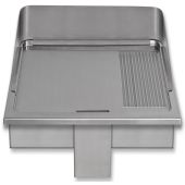 Berner inbouw braadpan 1/3 ribbel 7,5 kW 2 zones