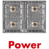 Berner inbouw gaskookplaat BEG4P70BB 22 kW