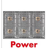 Berner inbouw gaskookplaat BEG6P85BB 41 kW