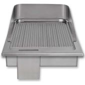 Berner inbouw braadpan ribbel 4,5 kW 1 zone 400mm