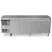 Electrolux koelwerkbank - 590lt, 4 deuren, vlak bovenblad