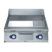 Electrolux gas bakplaat - 2/3 glad 1/3 geribbeld chroom - topunit