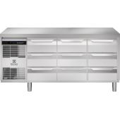 Electrolux koelwerkbank - 440lt, 9 laden, vlak bovenblad