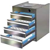 Roeder RVS koppenwarmer, 4 laden, 605x605x710 mm (bxdxh), 2382