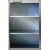 Gamko deursegment, glas front, RVS+slot, RGBW LED, rechts, X/2RSGN54K