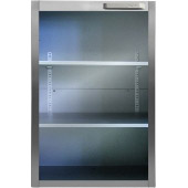 Gamko deursegment, glas, RVS+slot, RGBW LED, linksdraai, X/2LSGN54K