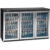 Gamko flessenkoeler - MG3/315GCS - 3 glazen draaideuren chroomstaal